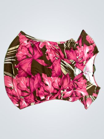 Pink Floral Bikini Top