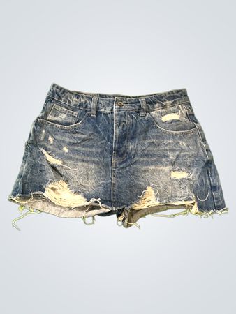 Distressed Denim Shorts