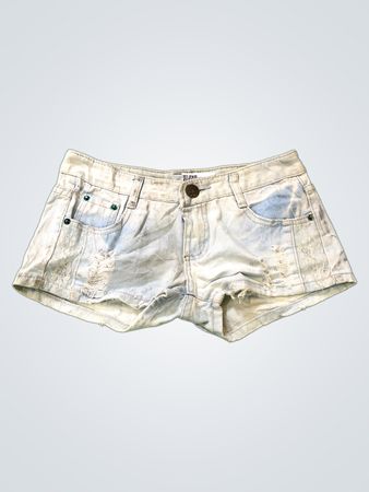 Light Blue Distressed Denim Shorts