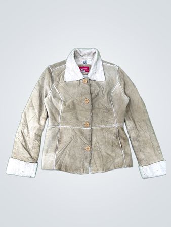 Xhilaration Suede Sherpa Lined Jacket