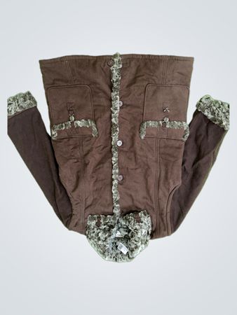 Brown Jacket with Fur Trim