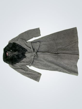Merona Gray Fur-Lined Coat