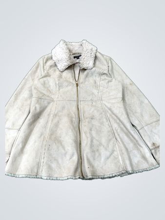 JONES NEW YORK Faux Suede Sherpa Lined Jacket