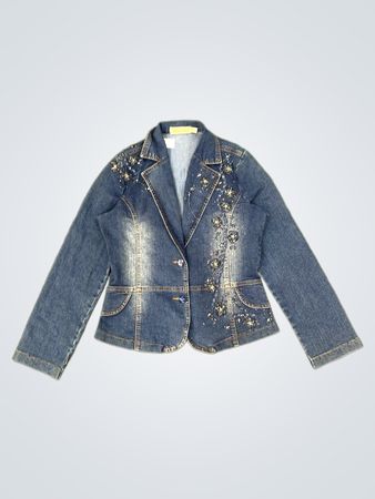 FAREALLA ROSSO Embellished Denim Jacket