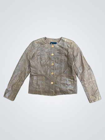 7 eleven brown leather jacket