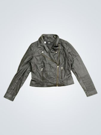 ASOS Black Faux Leather Biker Jacket