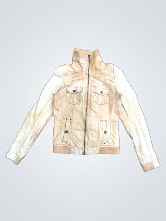 Bershka Women's Light Brown Leather Jacket