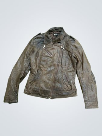 Roberto della Croce Brown Leather Jacket