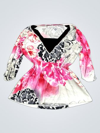 Retroesthetic Floral Print Top