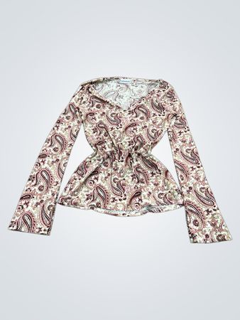 CLOCKHOUSE Paisley Print Long Sleeve Top