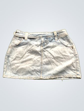 Mini jupe en denim délavé