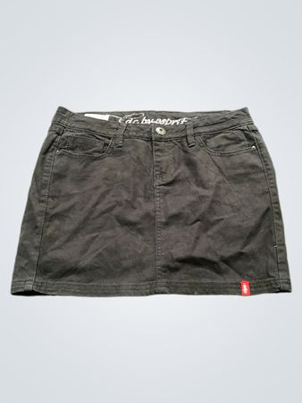 Jupe mini en denim noir EDC by Esprit
