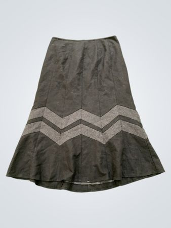 Jupe midi chevron noir Precis Petite