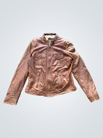 Naturel Brown Leather Jacket