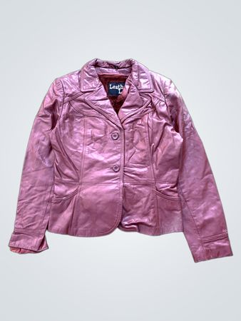 Jaqueta de Couro Burgundy Leather Loft