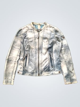 Gipsy Women's Blue Washed Leather Jacket
