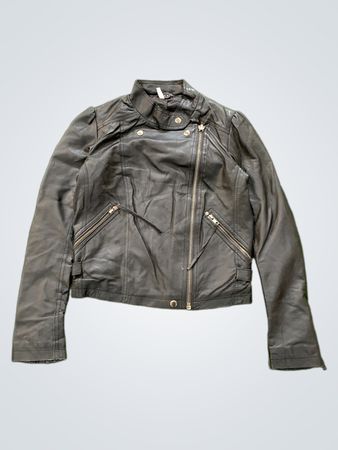 Veste de motard en cuir noir IRO