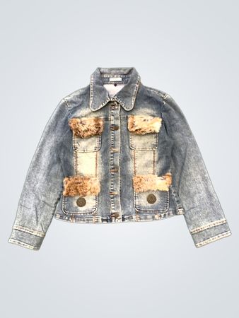 Elf Denim Jacket with Fur Accents