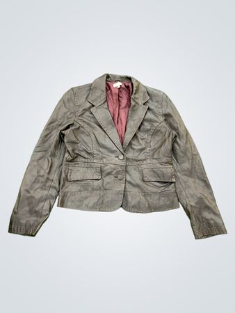 Blazer en cuir marron pour femmes VECA taille 3