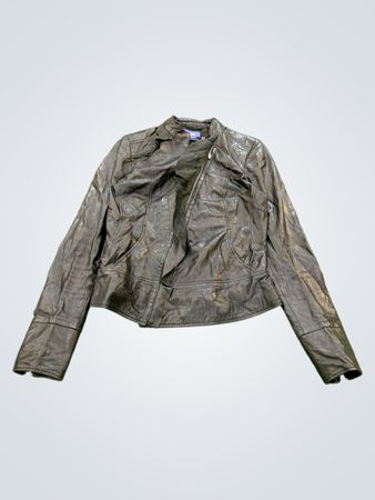MEXX Black Leather Biker Jacket