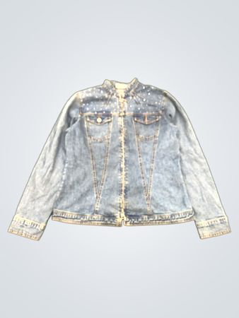 Ashley Brooke Designer Mode Denimjacke mit Strassverzierungen