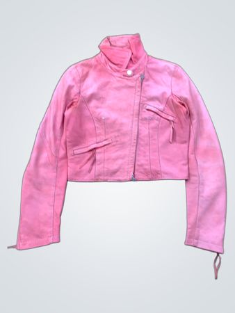 Pinko Verkürzte Leder Bikerjacke
