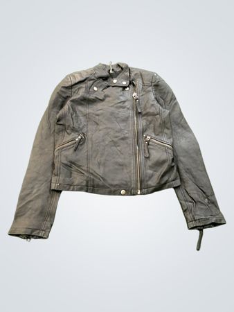 IRO Black Leather Biker Jacket