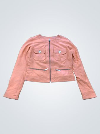 Laltramoda Made in Italy Orange Leather Jacket