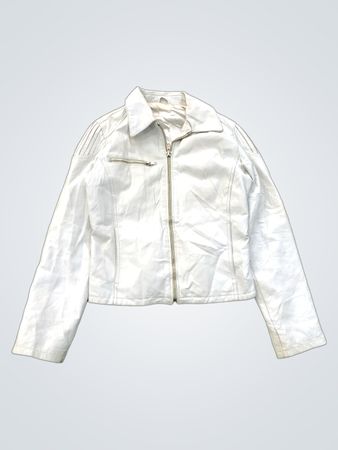 White Faux Leather Jacket