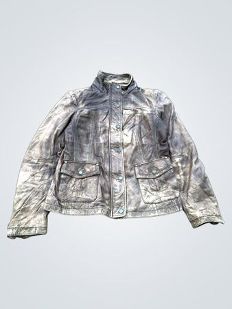 Jilani Collection Brown Leather Jacket