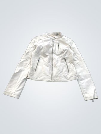 Levi Strauss & Co. Jaqueta Biker de Couro Sintético Branco