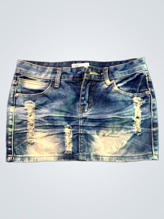 Jupe Mini en Jean Délavé