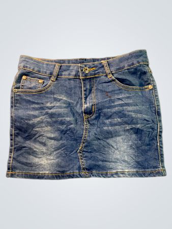 Jupe en denim bleu