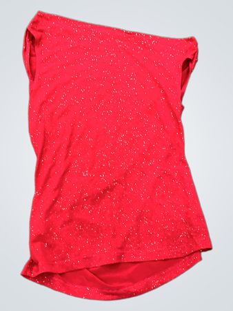 Rotes Glitzer-einseitiges Oberteil