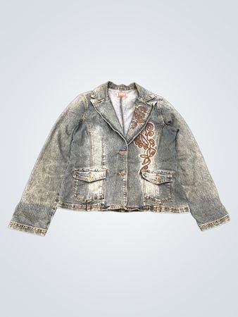 SUKO Embroidered Denim Jacket