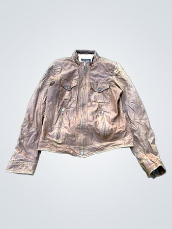 Naturel Brown Leather Jacket