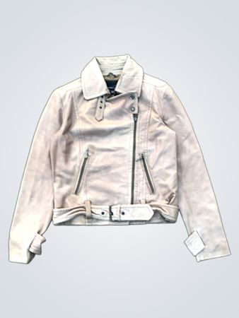 Mango Suit Genuine Leather Biker Jacket