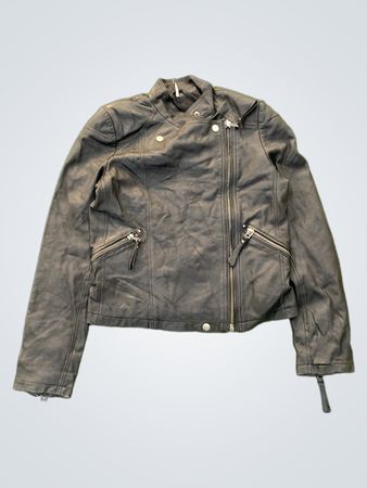 IRO Black Leather Biker Jacket