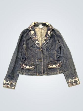 Nine West bestickte Jeansjacke
