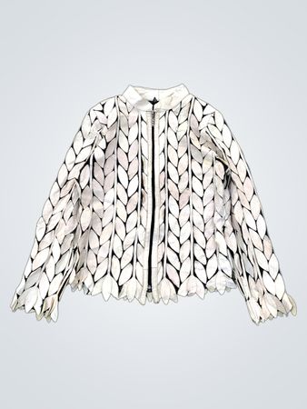 Jacke mit Blattmuster