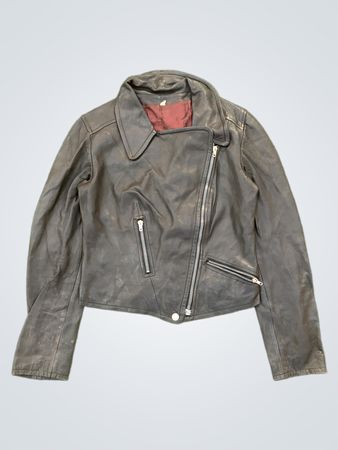 Schwarze Lederjacke