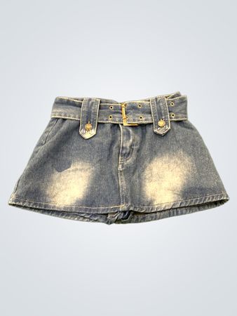 Jeansrock mit Gürtel