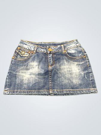 Blauer Denim-Minirock