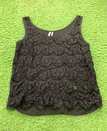 Moonlight Black Lace Tank Top