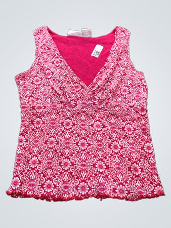 Jaclyn Smith Classic Damen-Top in Pink mit Blumenmuster