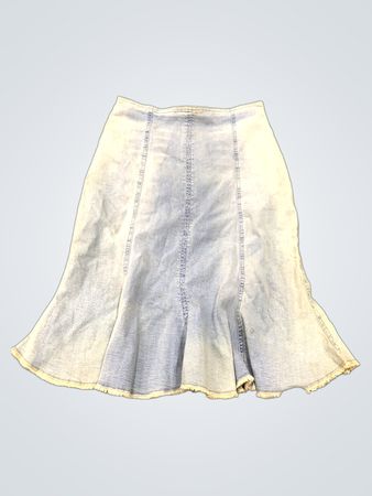 TEF Damen Rock aus hellblauem Denim im Meerjungfrauenstil