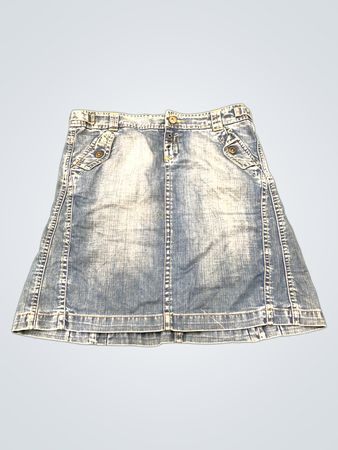 Denim-Rock mit Taschen