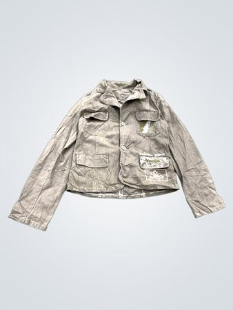 Grüne Jacke mit Stickerei