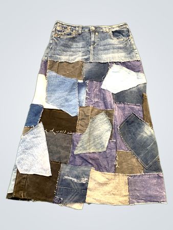 Upcycled FITT JEANS Basic Collection Patchwork-Denim-Maxirock
