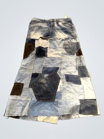Upcycled ONLY Denimize Patchwork Maxirock